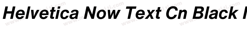 Helvetica Now Text Cn Black Italic字体转换